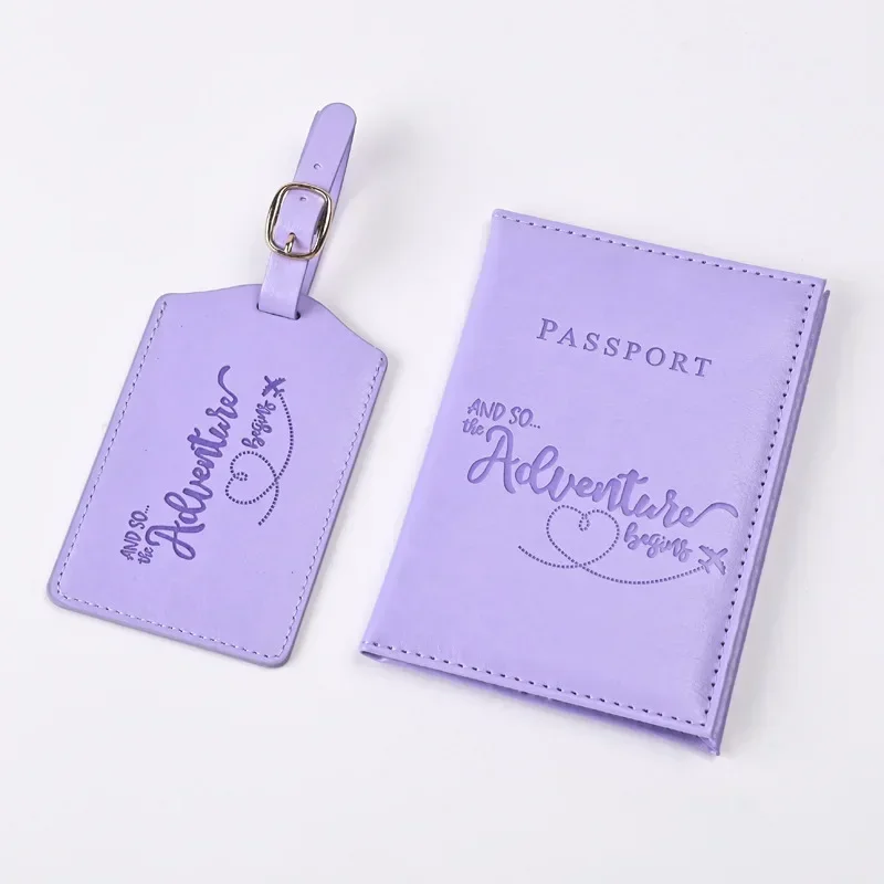 Index Card Holder - Nieuwe paarse PU lederen paspoorthouder Ticket