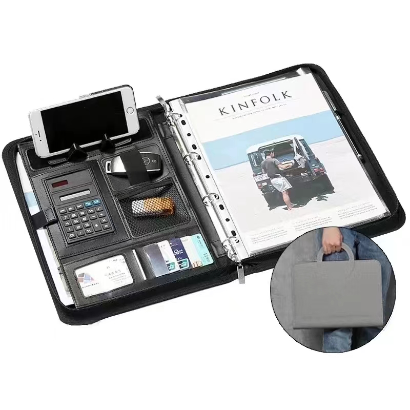 PU-leer A4 rits rekenmachine b - Binder A4 Lever recensie en prijs
